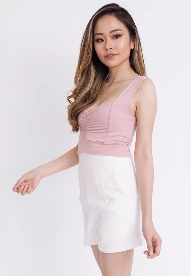 Buy Hook Clothing Basic Ruched Tank Online ZALORA Malaysia