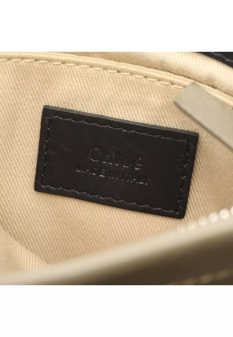 Pre-Loved Chloé Shoulder bag leather Khaki green Khaki beige
