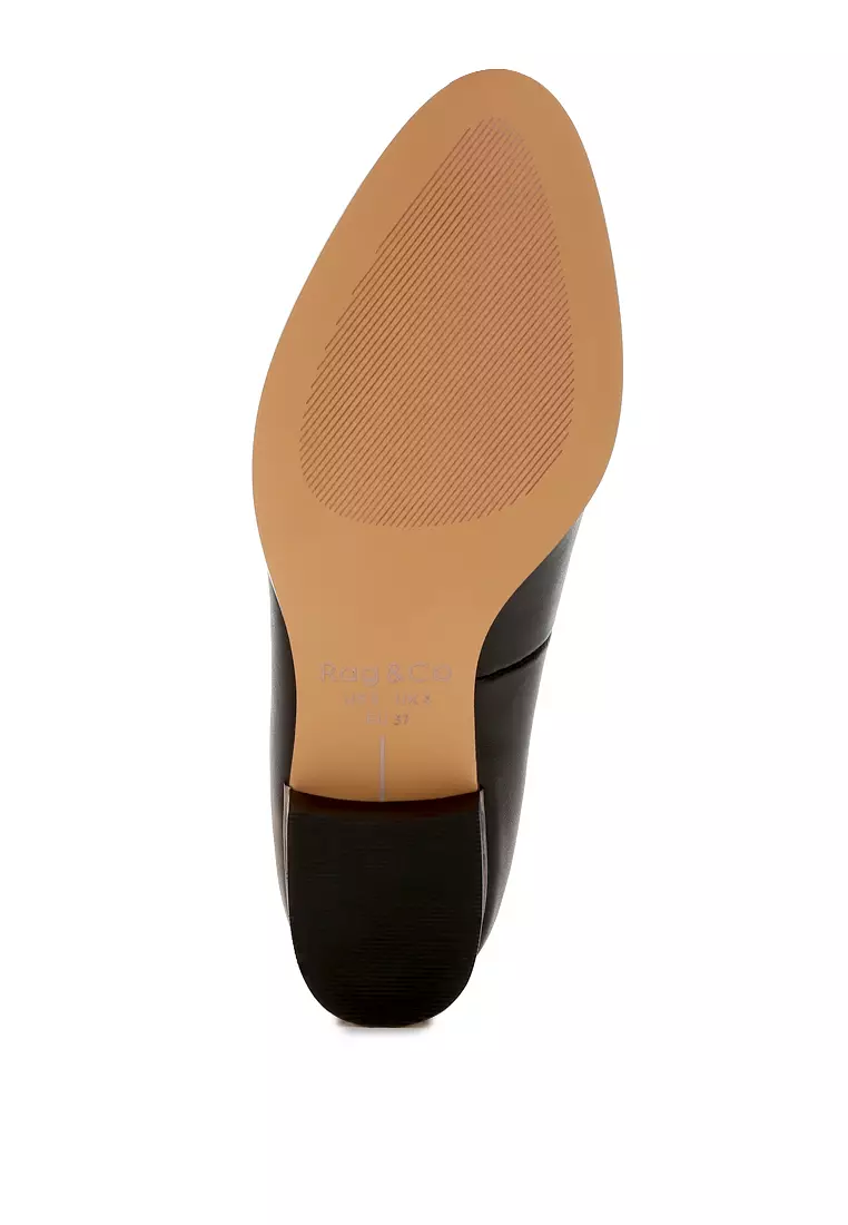 Sepatu Kulit Asli Bertabur Warna Hitam