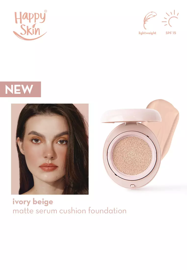 Discount on Happy Skin  shoes - SKU: Second Skin Matte Serum Cushion Foundation Spf15 In Ivory Beige