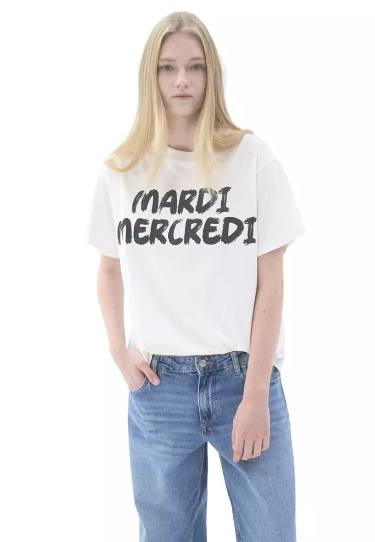 Tshirt Brush Logo - Ivory Black