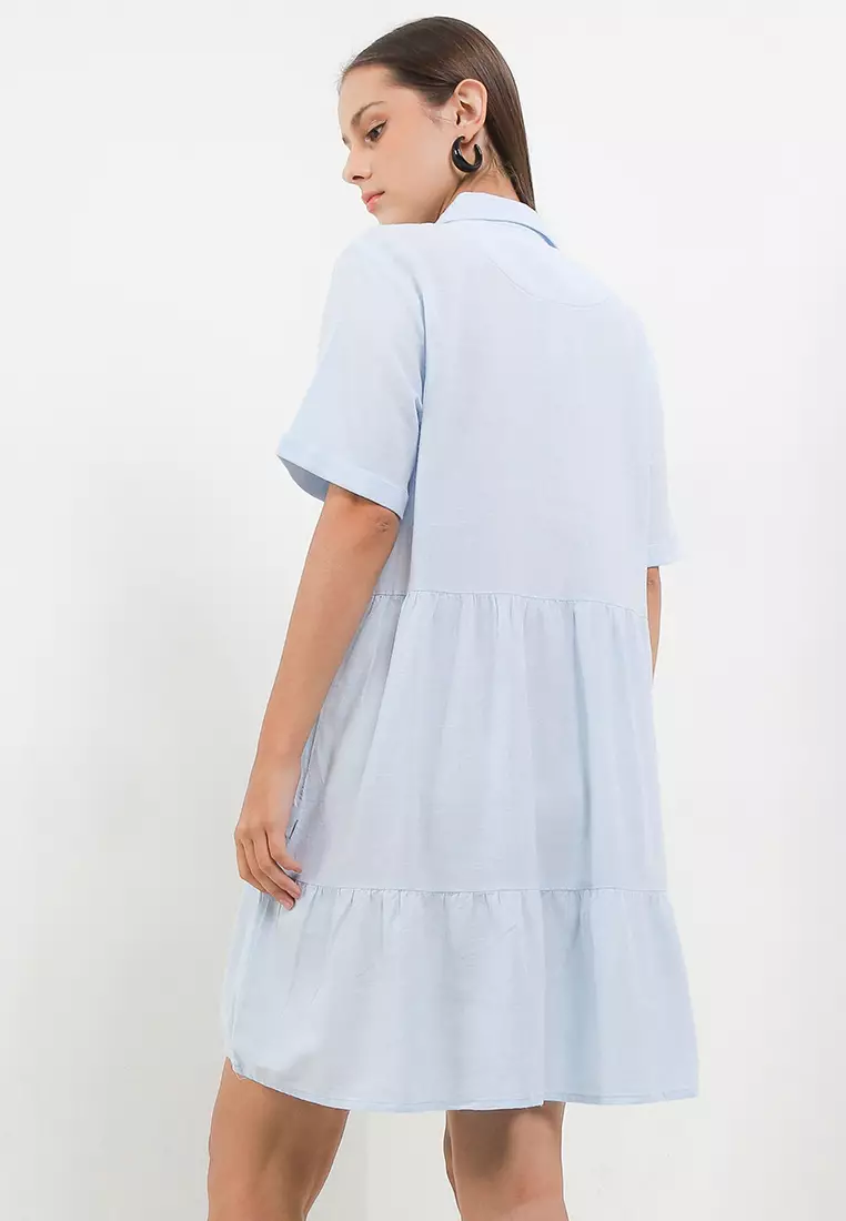 Cotton Linen Slub Dress KCD846