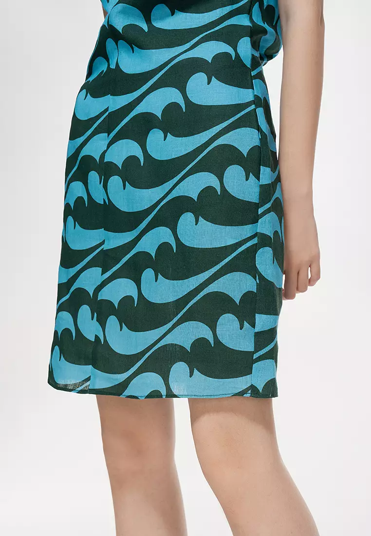 Eco-Friendly S-Line Fitted Avant-Garde Sleeveless Dress