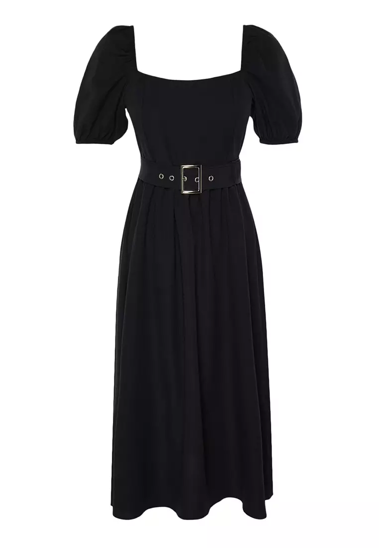 Buy Trendyol Midi Dress with Belt 2024 Online | ZALORA Singapore