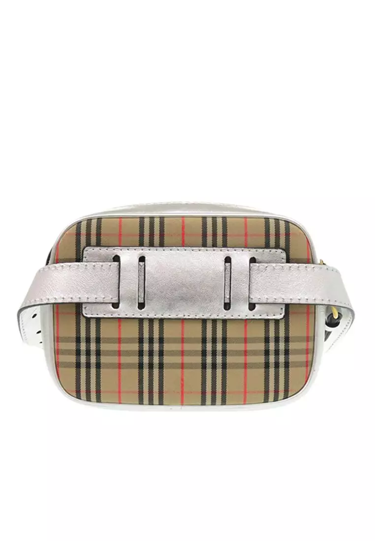 Pre-Loved Burberry Haymarket Check Canvas 1983 Link Belt Bag