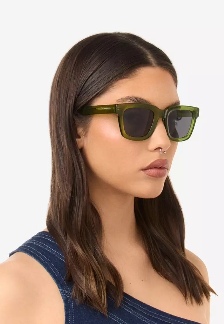 One Uptown - Green Dark Sunglasses for Men and Women, Unisex. Official Product designed in Spain