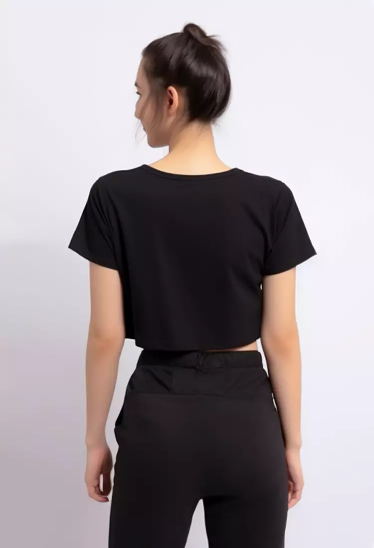 LC036 RCP crop top polos hitam