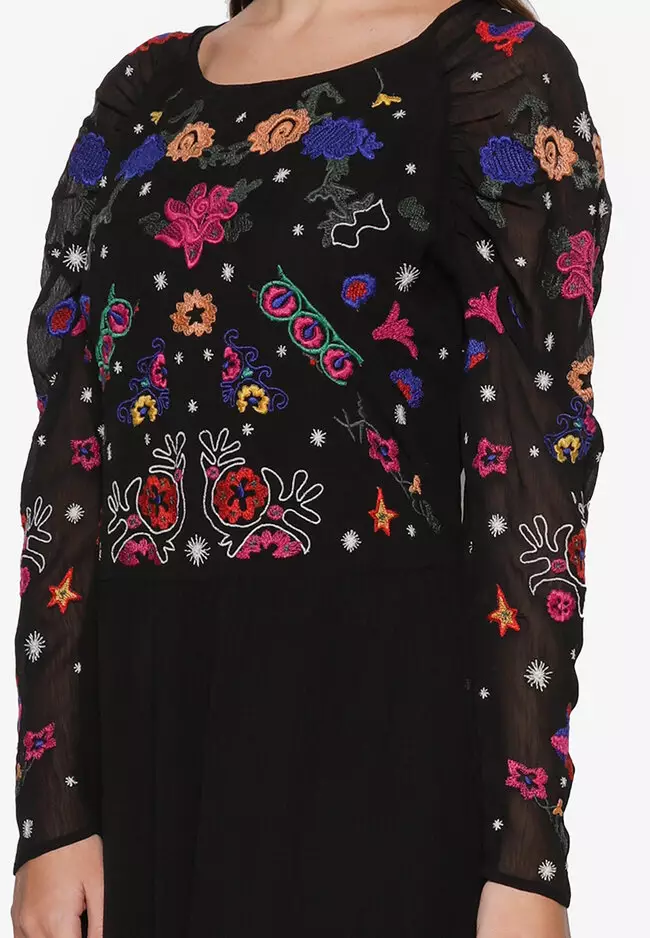 Desigual ILLUSTRATED - Jurk - black/zwart