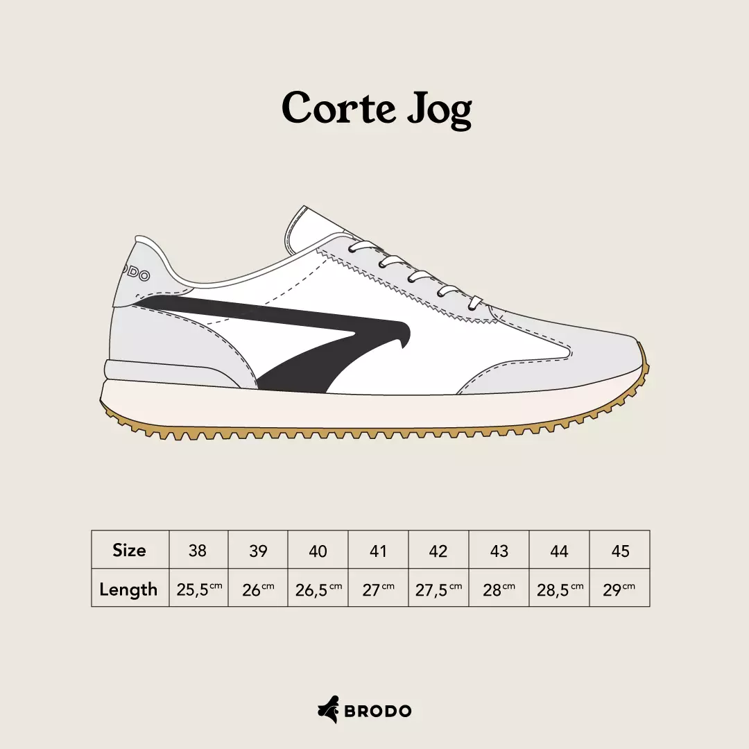 BRODO - Sneakers Corte Jog Full White GS