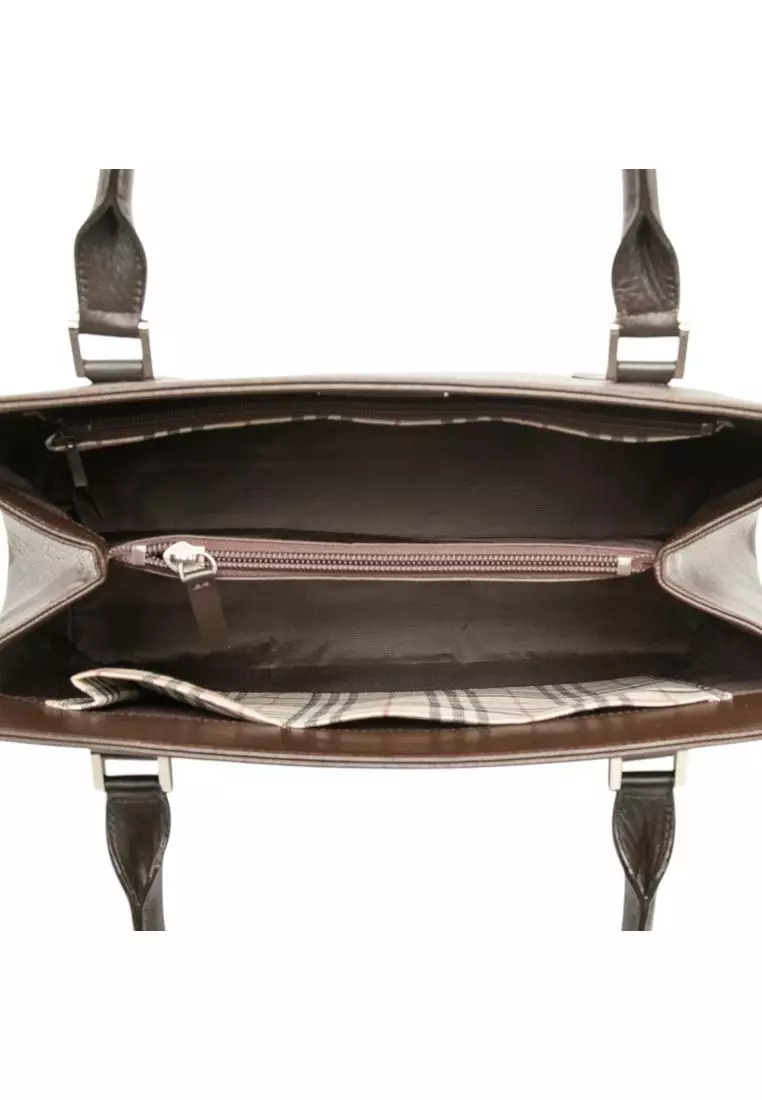 Pre-Loved Burberry Leather Handbag