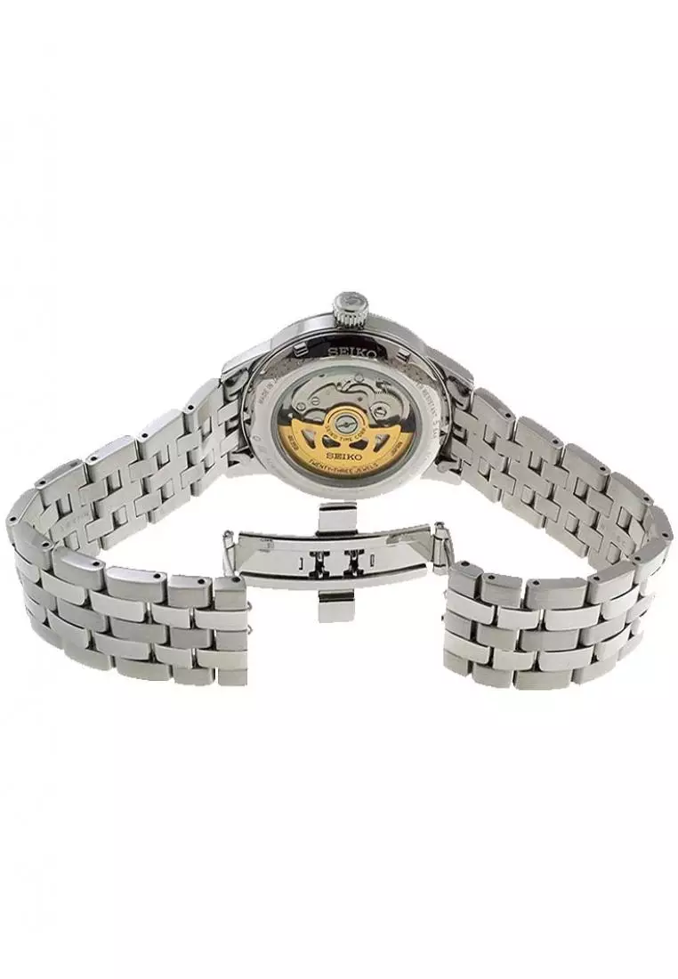 Jam Tangan Pria Seiko Presage Original Garansi Resmi SRPE17 SRPE17J1 Strap Stainless Steel Silver Espresso Martini Automatic