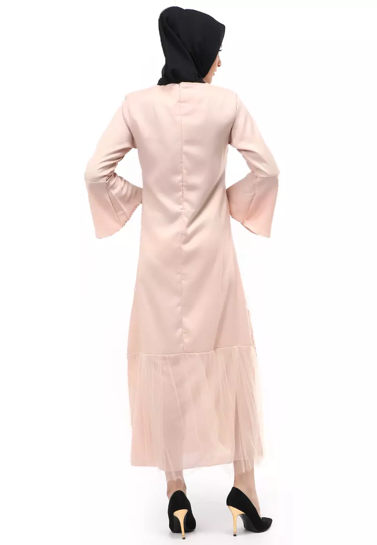 Regita Gamis Brukat Muslimah Wanita Long Dress Regular Fit - Coksu