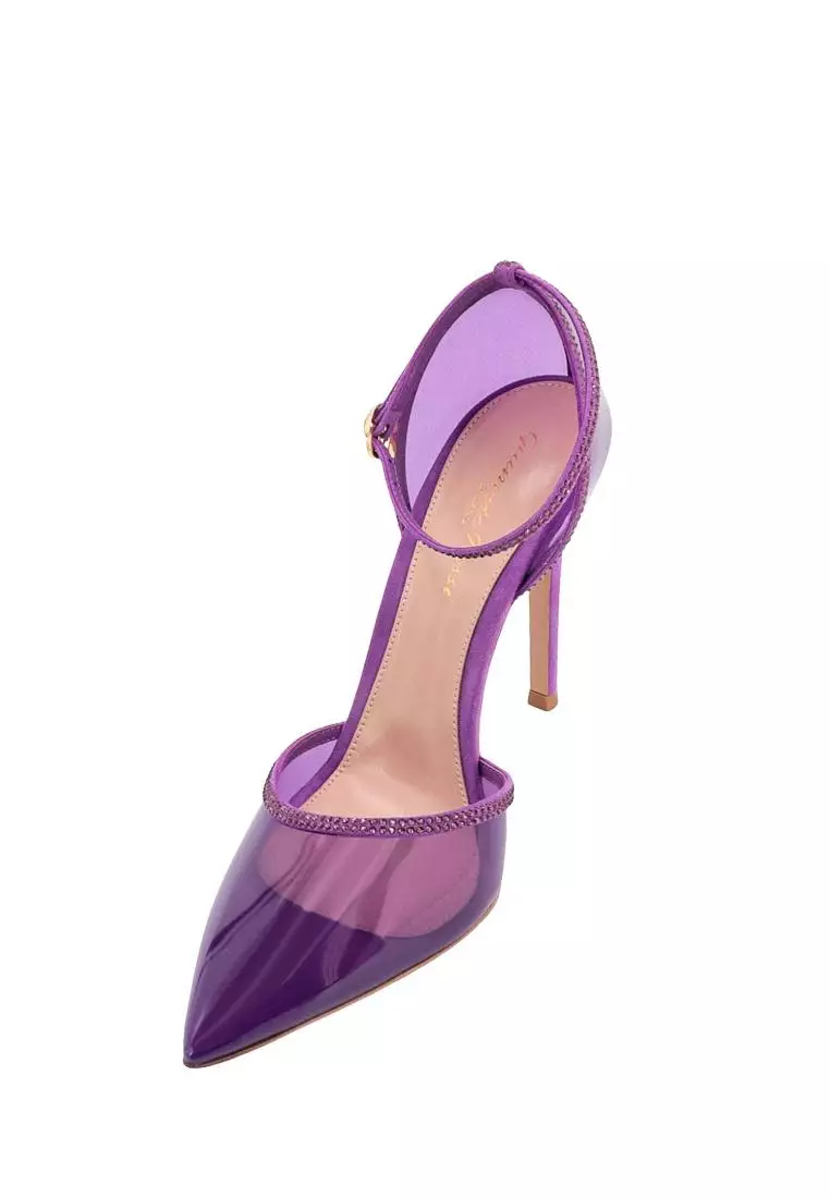 Gianvito Rossi GIANVITO ROSSI - PVC décolleté with rhinestone profiles ...