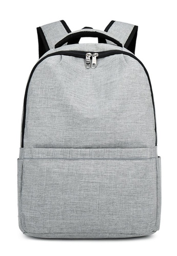 Buy Jackbox Korean Fashion Reflective Bar Simple Design Ipad Laptop Bag Usb Charging Port Backpack 544 Grey Online Zalora Malaysia