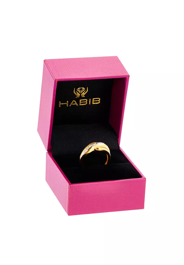 HABIB Oro Italia 916 Yellow and White Gold Ring GR53461223(YW)-BI (22K Gold)