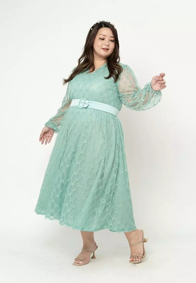 Plus Size Dress Emily Mint
