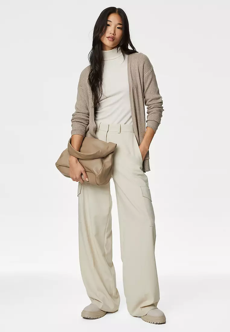 Ribbed Edge to Edge Longline Cardigan