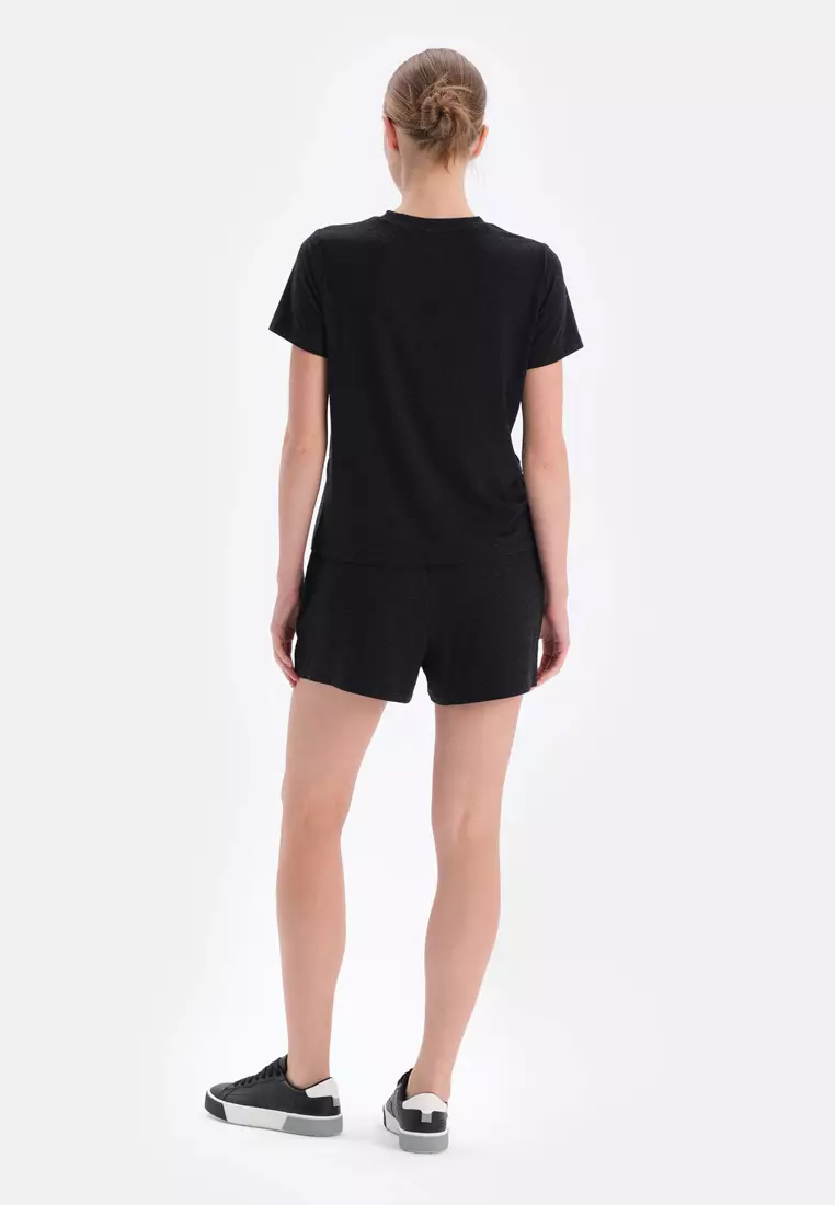 Black Shorts, Regular, Short Leg, Loungewear for Women