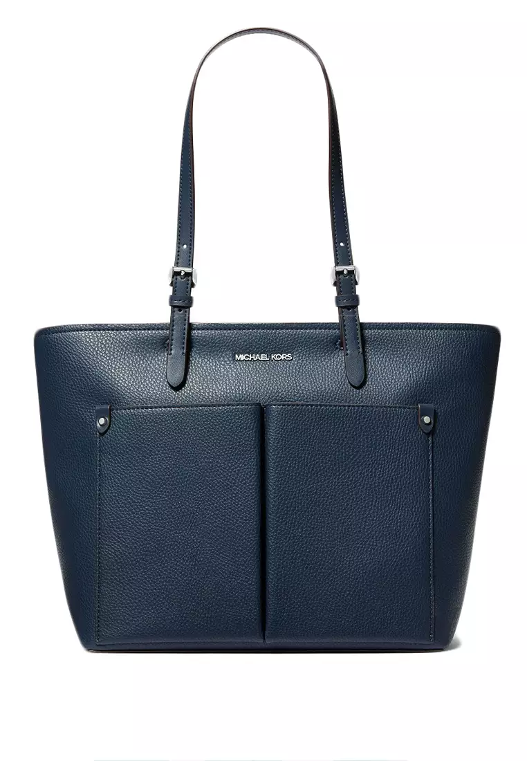 Buy Michael Kors Jet Set Medium Pocket Tote Bag - Navy 2026 Online