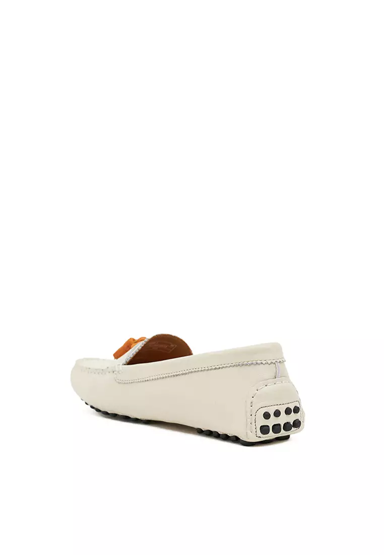 Sepatu Wanita Casual Loafer Moccasin Gino Mariani Elene 1 Putih