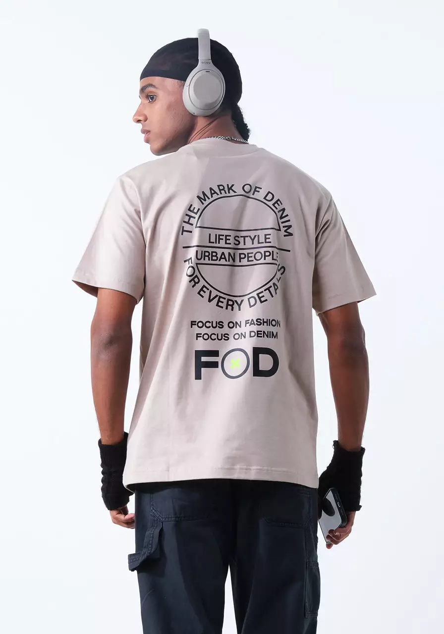 Kaos Pria Regular Opium Khaki