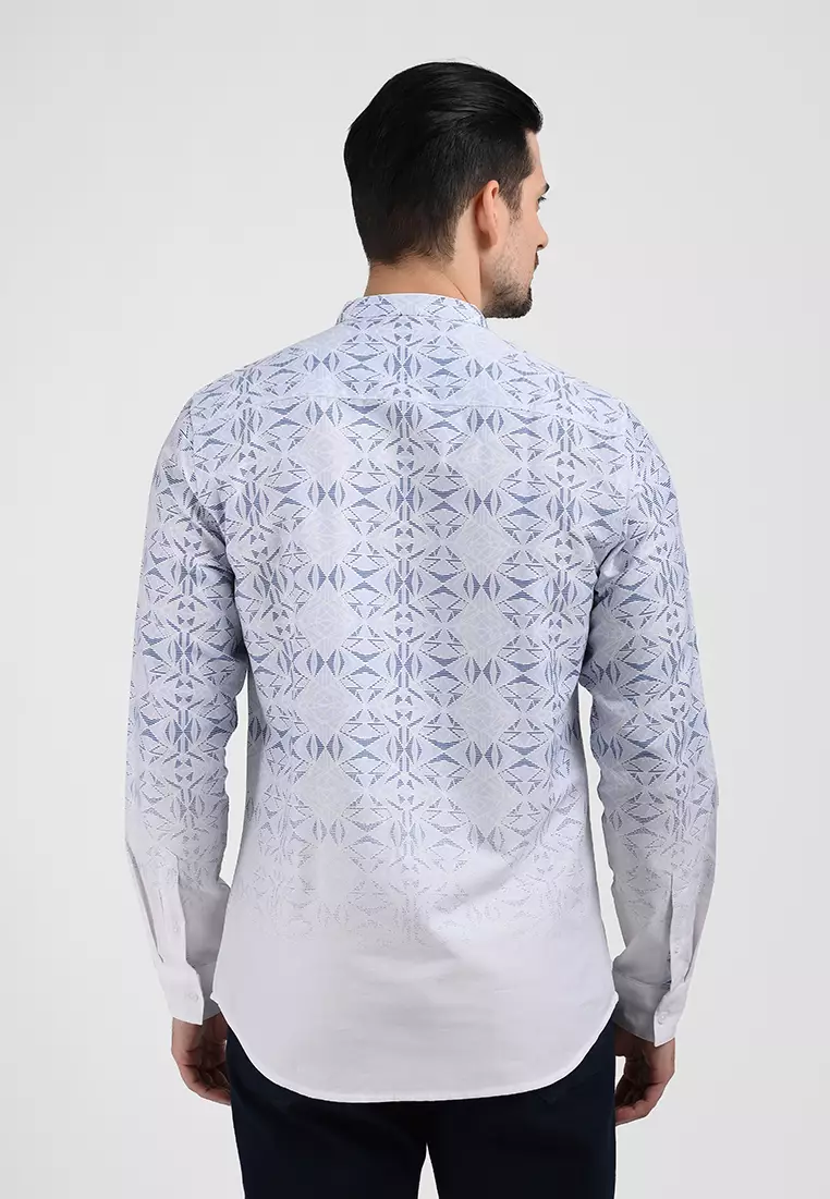 MOC Kemeja Lengan Panjang Pria DANURA-BLUE