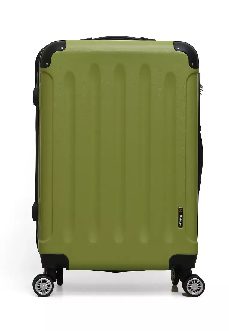 Austin Koper Hardcase Unisex Size 24 Inch Suitcase Combination Lock Large Compartment Material ABS+PVC Coated ORIGINAL - Green