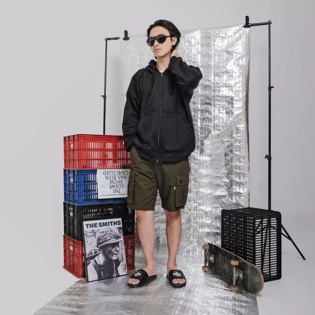 Cogen Sandal Hitam Slop Sendal Slip On Sandal Slide Pria Sendal Basic RB Series