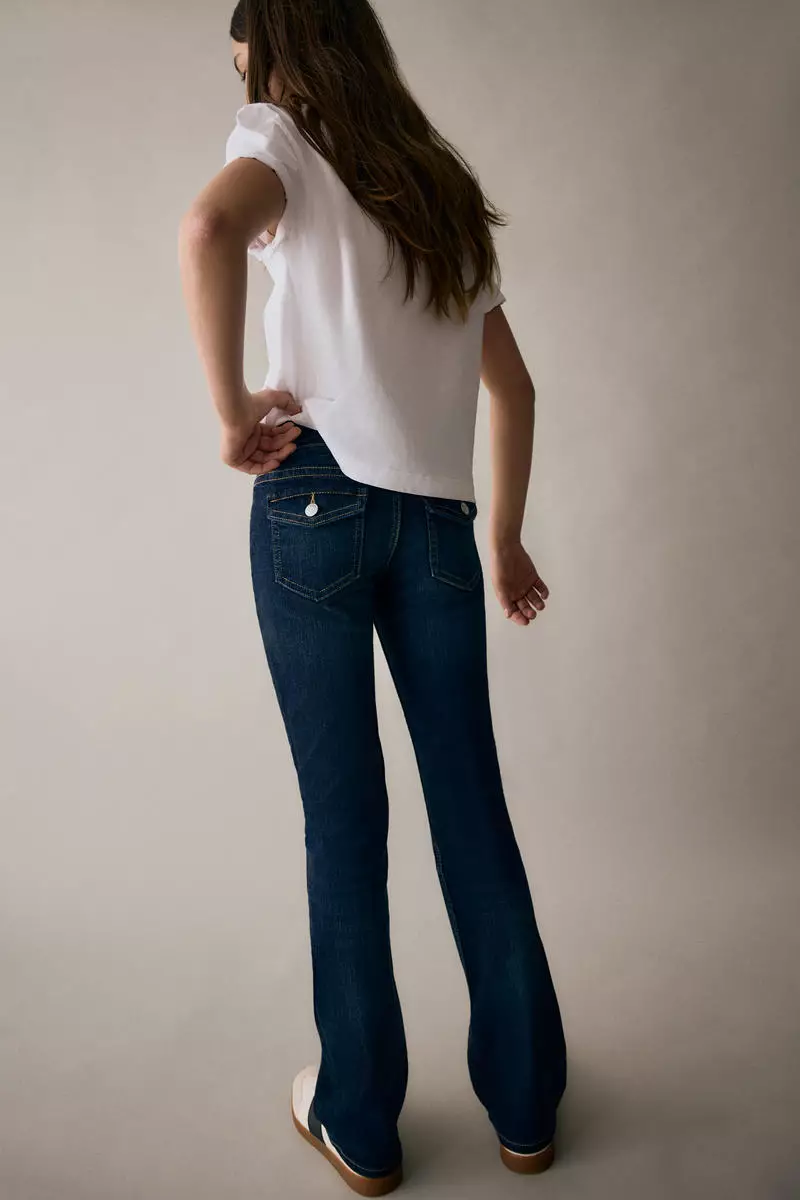 Bootcut Leg Low Jeans