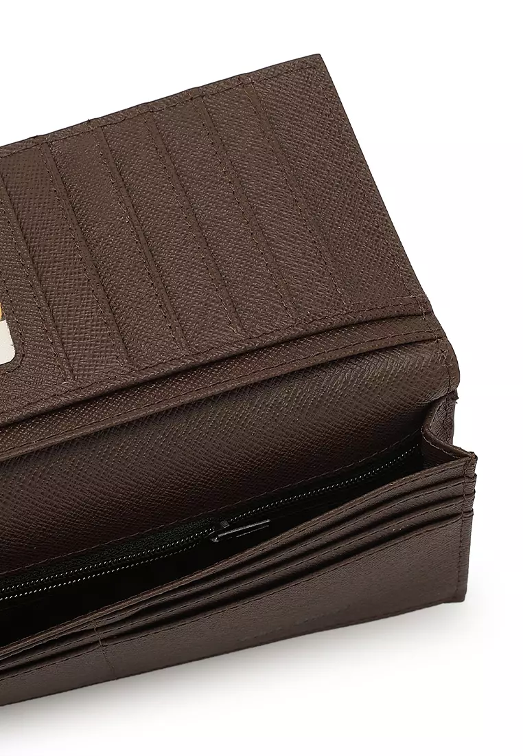 Men's Genuine Leather RFID Blocking Bi Fold Wallet  (Dompet Bi Fold Pria Kulit Genuine RFID Blocking) - Cokelat