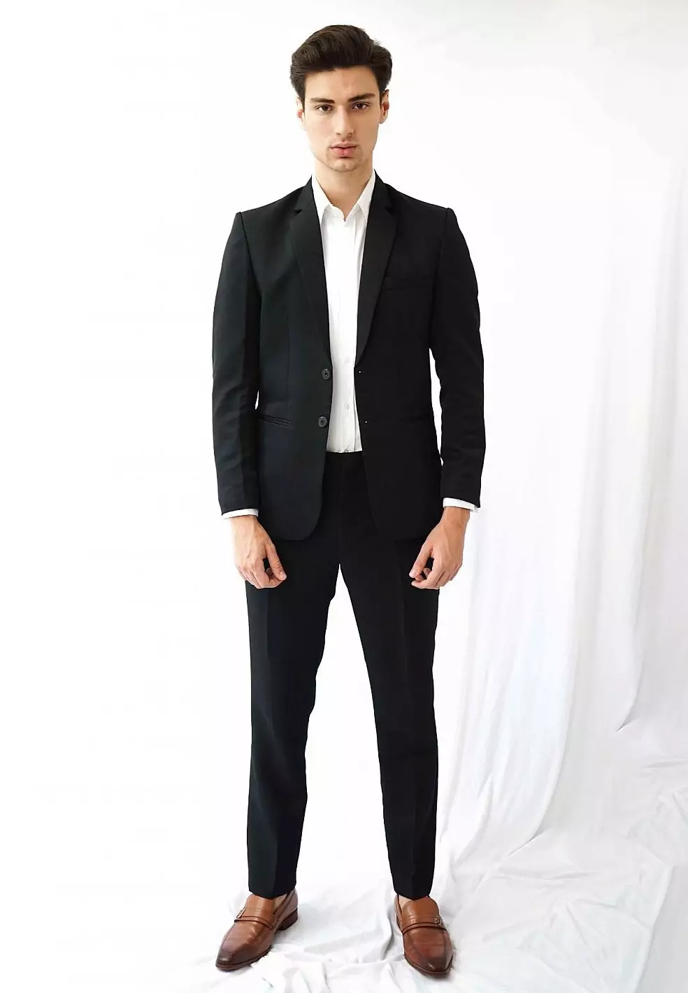 Houseofcuff Jas Pria Slim Fit Suit Blazer Formal Hitam