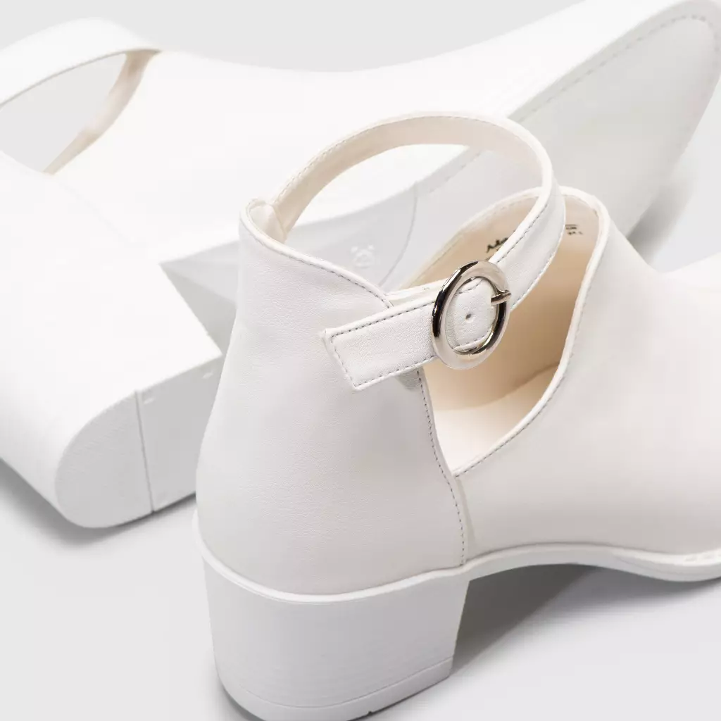 Lodka Boots White Heels