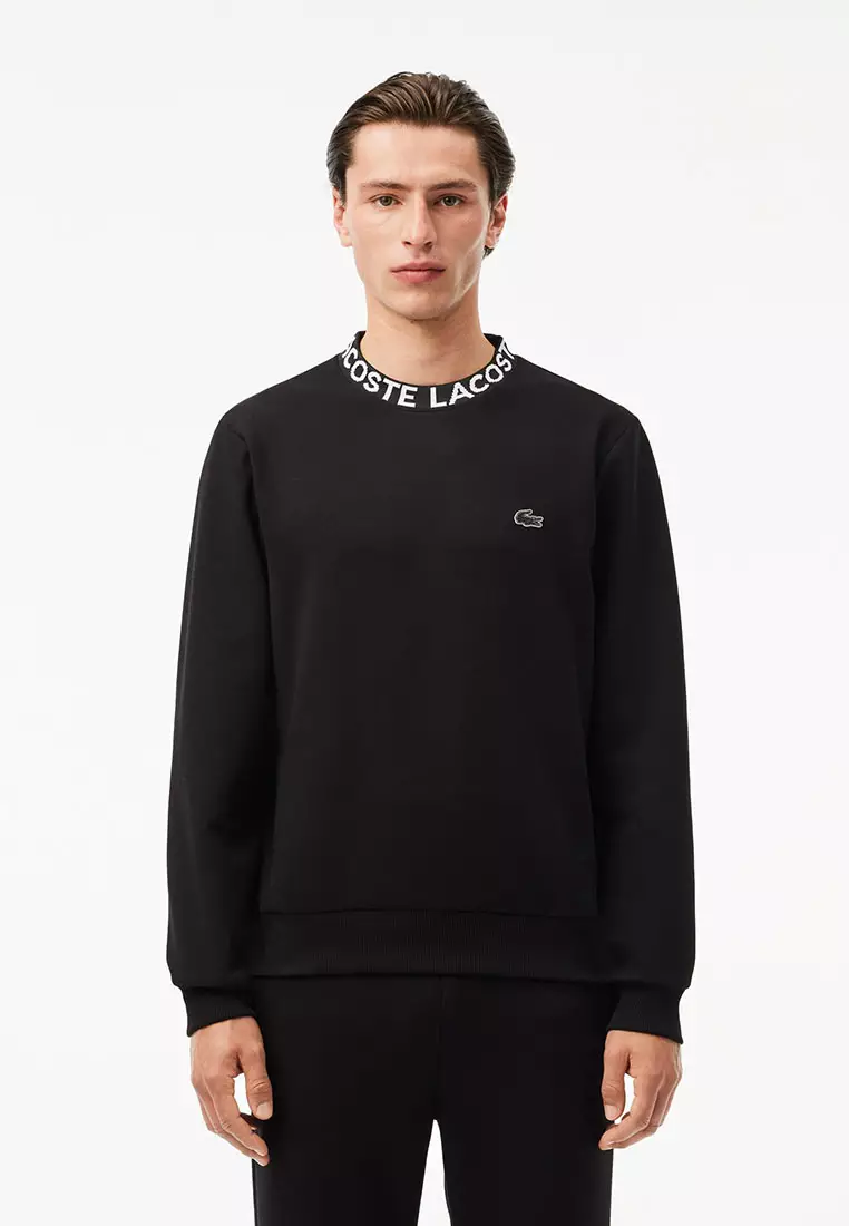 【LACOSTE】Logo Jacquard Collar Double Face 袖ロゴスウェット Buy Lacoste Logo Jacquard Collar Double Face Sweatshirt