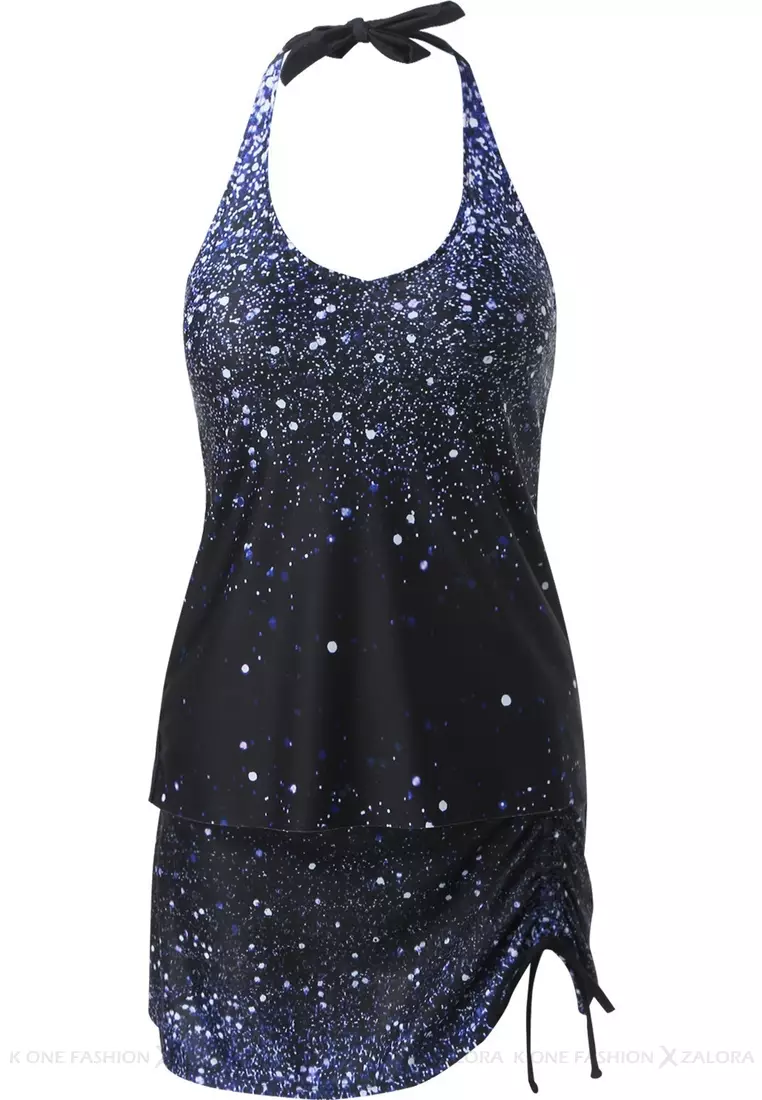 (2pcs)Sexy Tankini Swimsuit With Straps