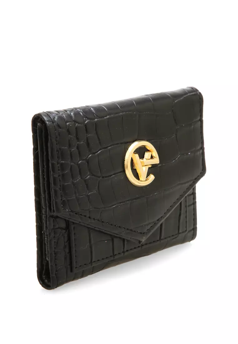 Fauzia Dompet Wanita Mini Motif Croco Premium Quality - Black