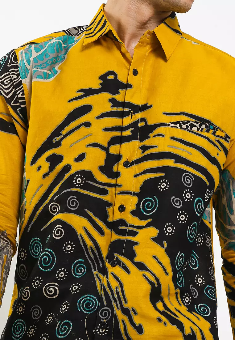 Chava Kemeja Batik Premium Pria Casual Modern Lengan Panjang