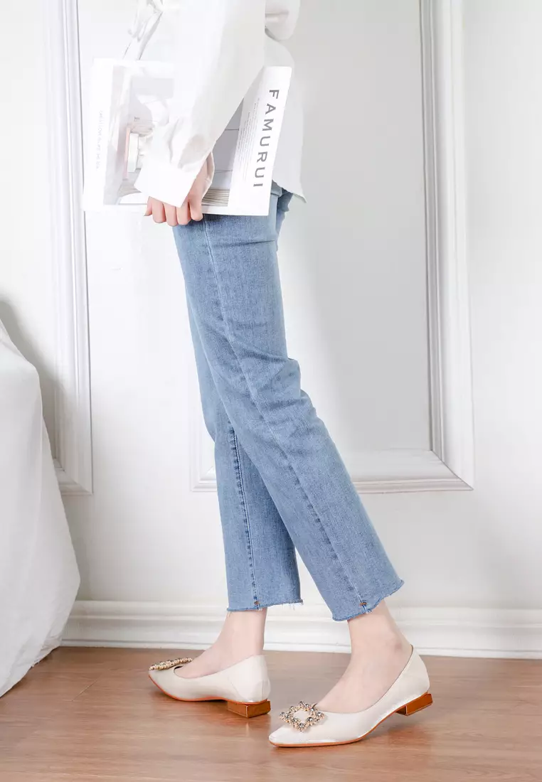 2CM 小方頭搭扣粗跟鞋 2220-18