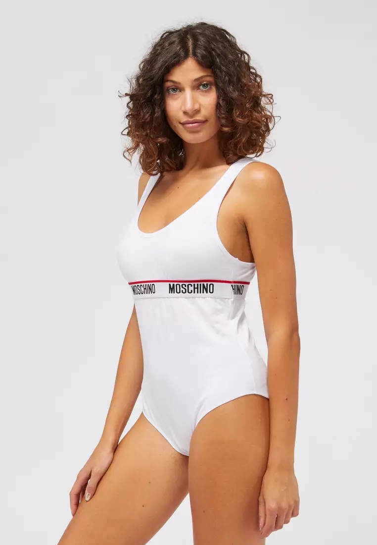 MOSCHINO, White Women's Lingerie Bodysuit