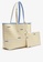Lacoste blue Women's Anna Reversible Solid Or Striped Colourblock Tote Bag-NF3230AS 1A9EDAC6052F04GS_3