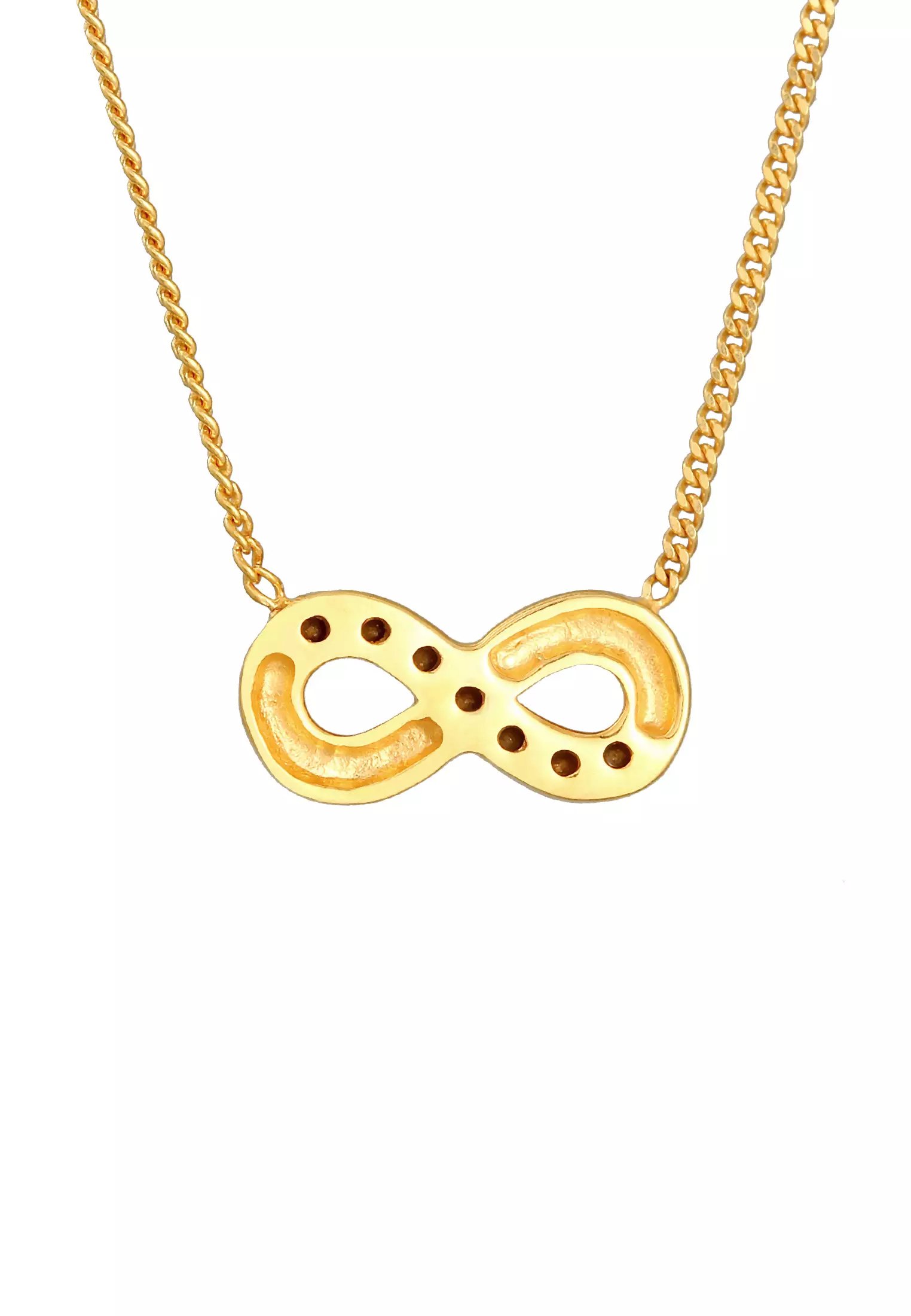 Gold plated infinity necklace sales