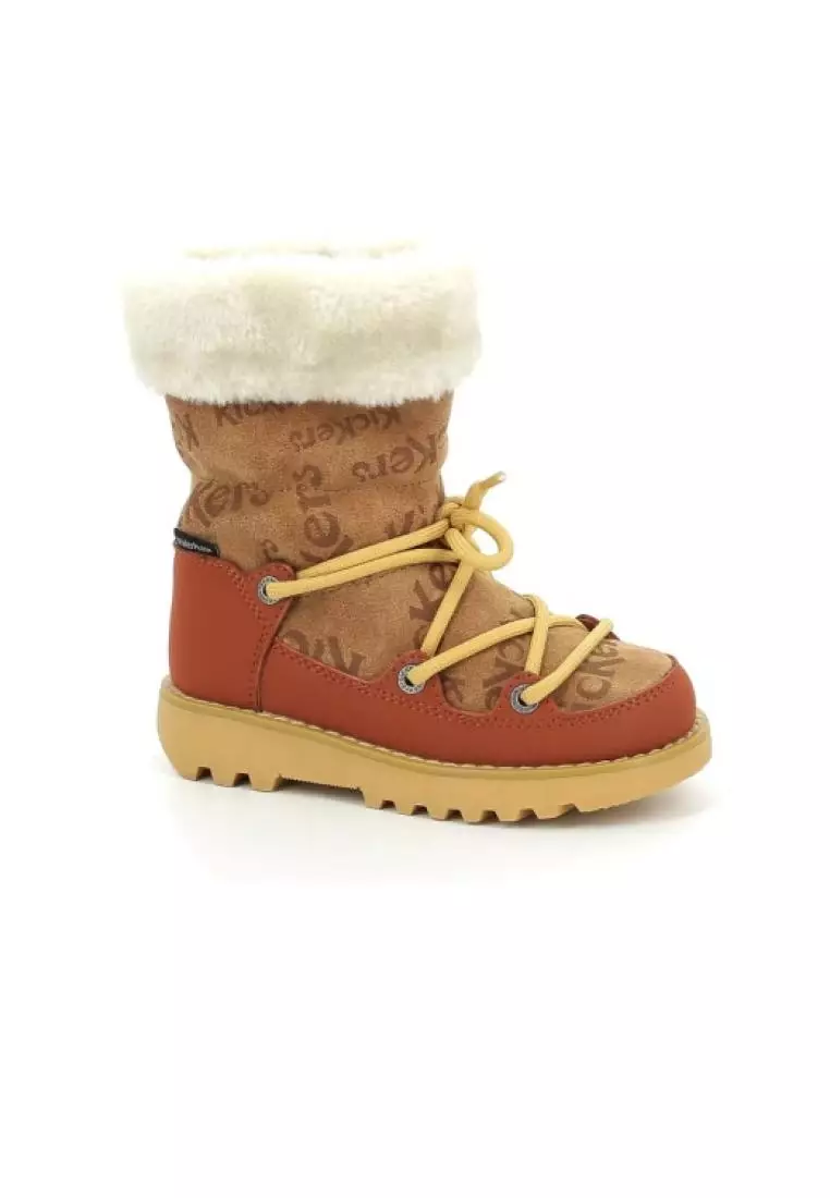 Discount on Kickers  shoes - SKU: Kick Neosnow Camel Rouille