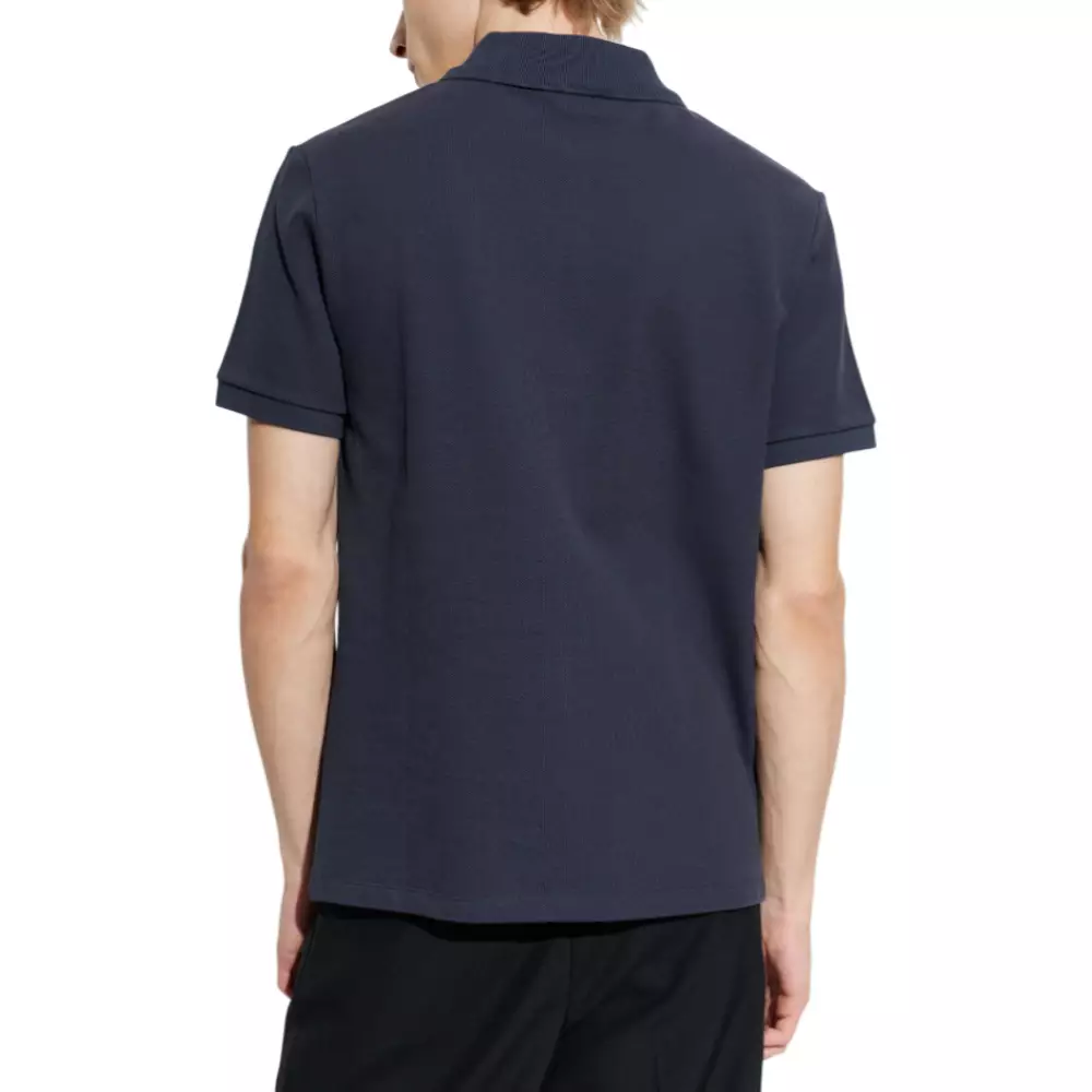 Embroidered PB Logo Cotton Polo Shirt Navy Blue