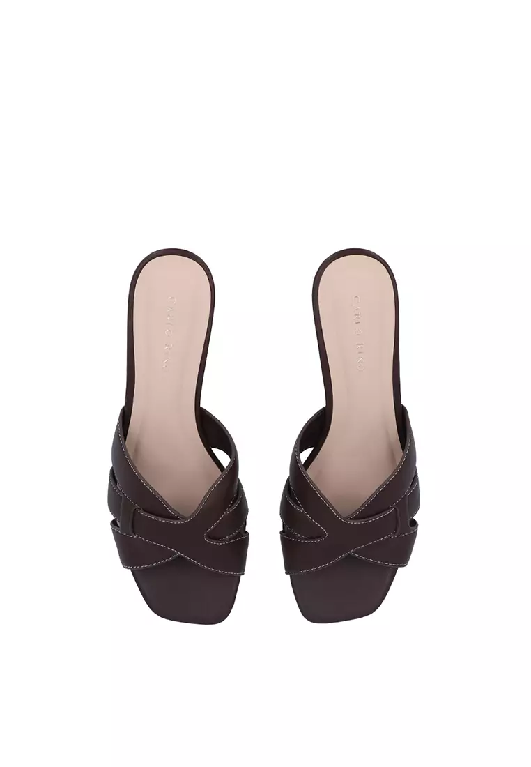Dark Brown Noelle Heeled Sandals