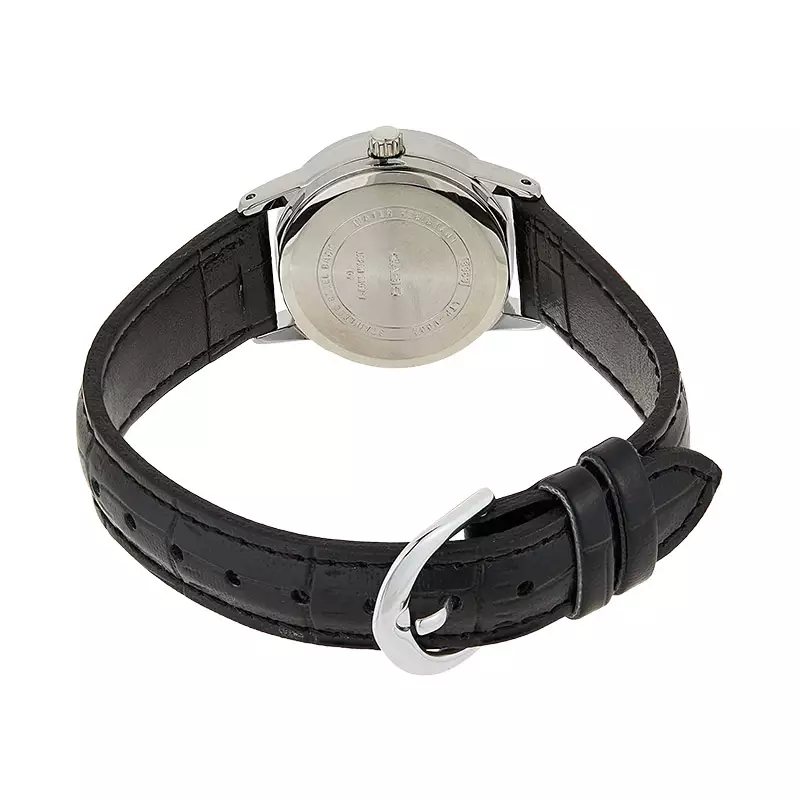 Jam Tangan Wanita Analog Casio Standard LTP-V002L-7BUDF LTPV002 LTP-V002L Silver Dial Leather Band