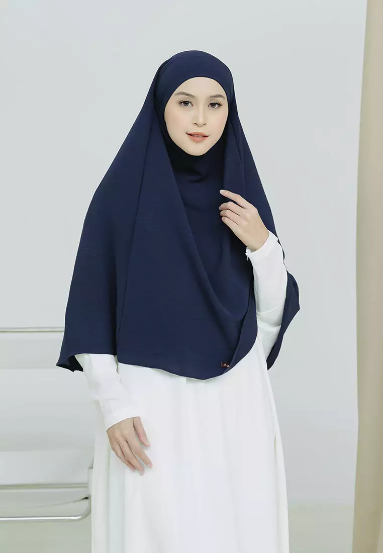 Halima French Khimar Navy
