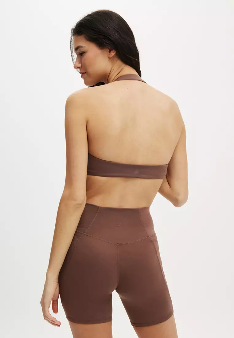 Ultra Soft Scrunch Halter Crop Bra