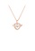 Glamorousky white Fashion and Simple Plated Rose Gold Heart-shaped Wings Pendant with Cubic Zirconia and 316L Stainless Steel Necklace 9D2FAAC203787CGS_1