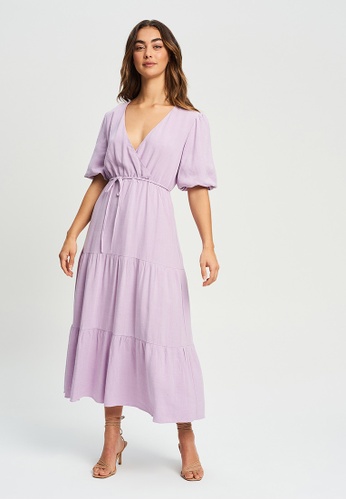 Tussah purple Becky Midi Dress 5980CAA2635E40GS_1