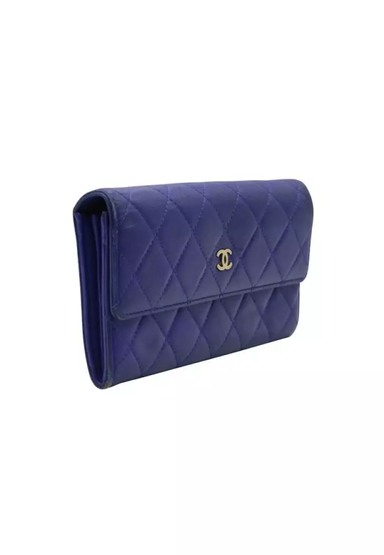 Chanel lambskin long 2025 wallet