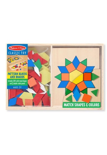 Melissa & Doug Melissa & Doug Pattern Blocks and Boards Classic Toy - Wooden, Manipulatives, Matching, Learning 8807BTHD971414GS_1